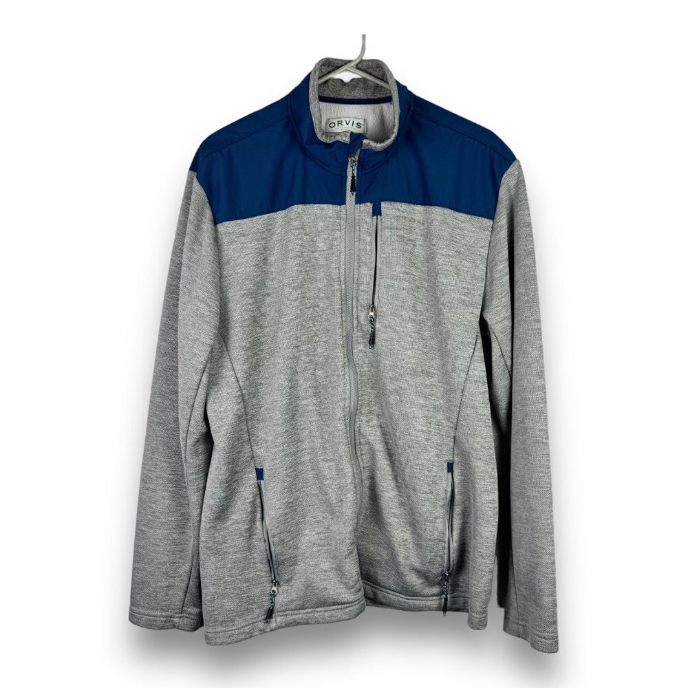 Orvis Classic Collection Mens Sz L Full Zip Up Long Sleeve Jacket Fall Outdoors